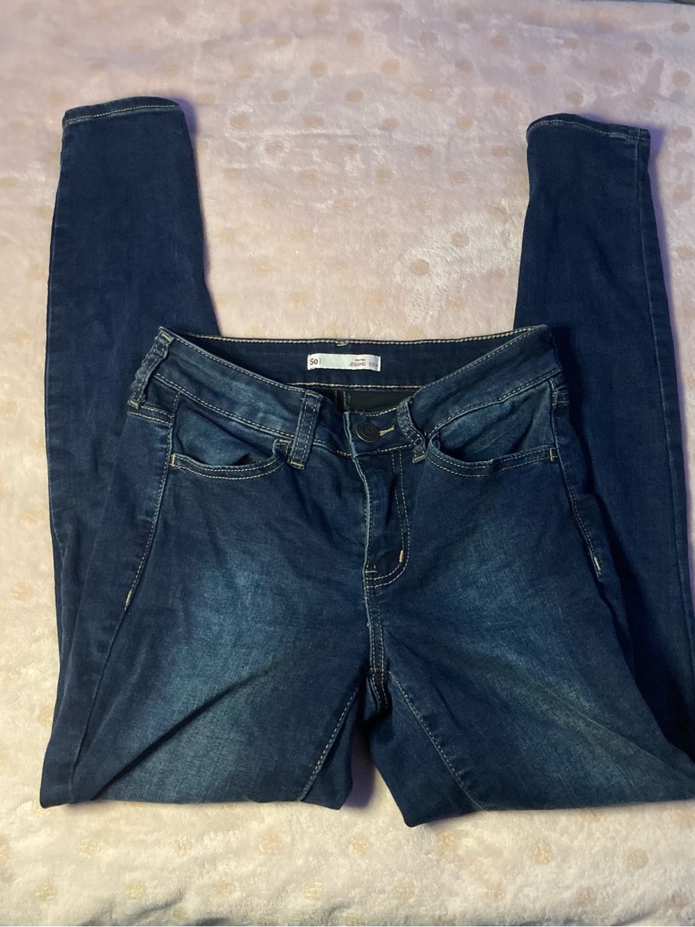SO Dark Indigo Stretch Skinny Jeggings